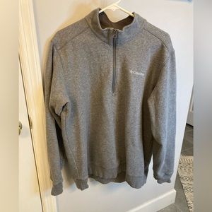 Columbia gray quarter zip pullover size large